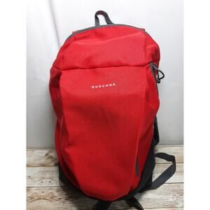 Quechua Decathalon 10L Mini Backpack Daypack- Red w/Gray Zippers